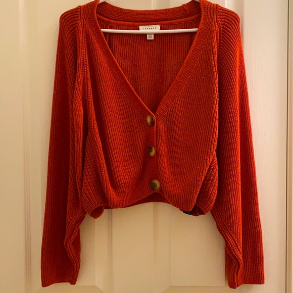 TOPSHOP Plunge Neck Buttoned Cardigan Size XS - Picture 2 of 6